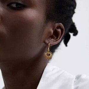 Sun radiant hoop earrings N91